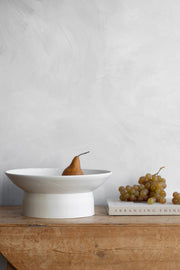 Shallow Wide Footed Compote - Matte White