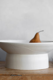 Shallow Wide Footed Compote - Matte White