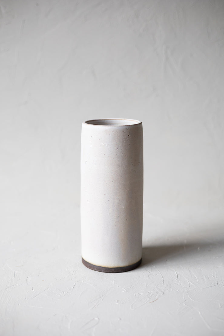Simple Cylinder Vase - Matte Grey