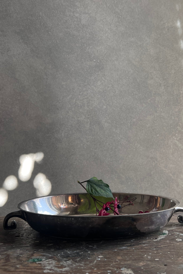 Silver Side Dish with Handle
