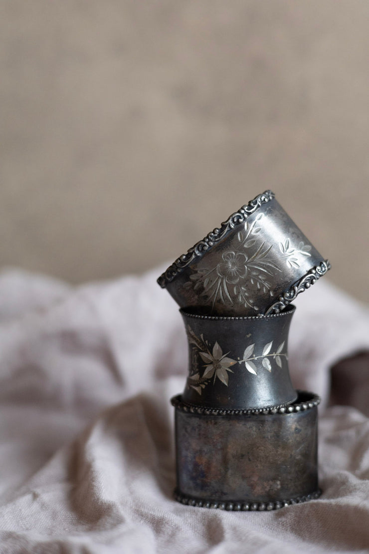 Assorted Silver Napkin Ring Set