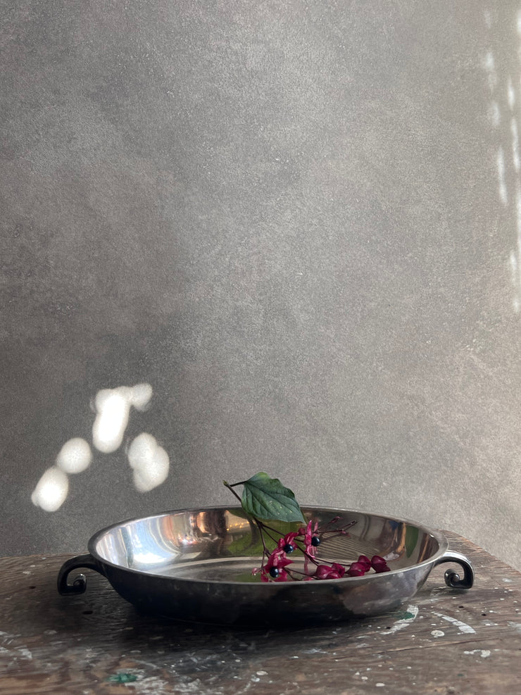 Silver Side Dish with Handle