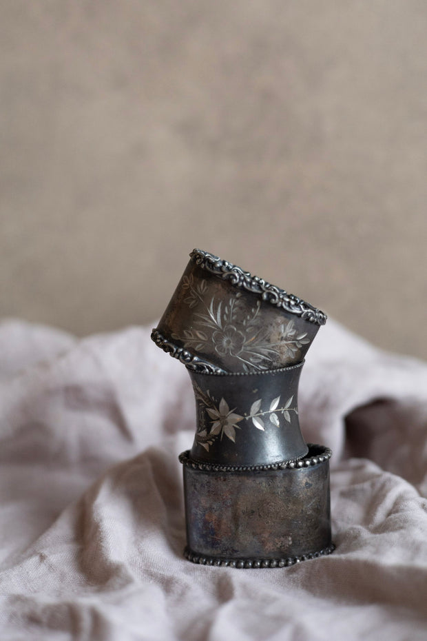 Assorted Silver Napkin Ring Set