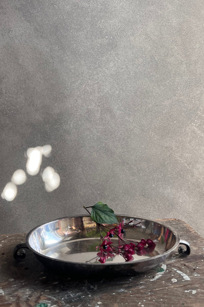 Silver Side Dish with Handle
