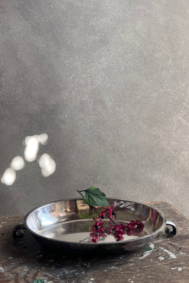 Silver Side Dish with Handle
