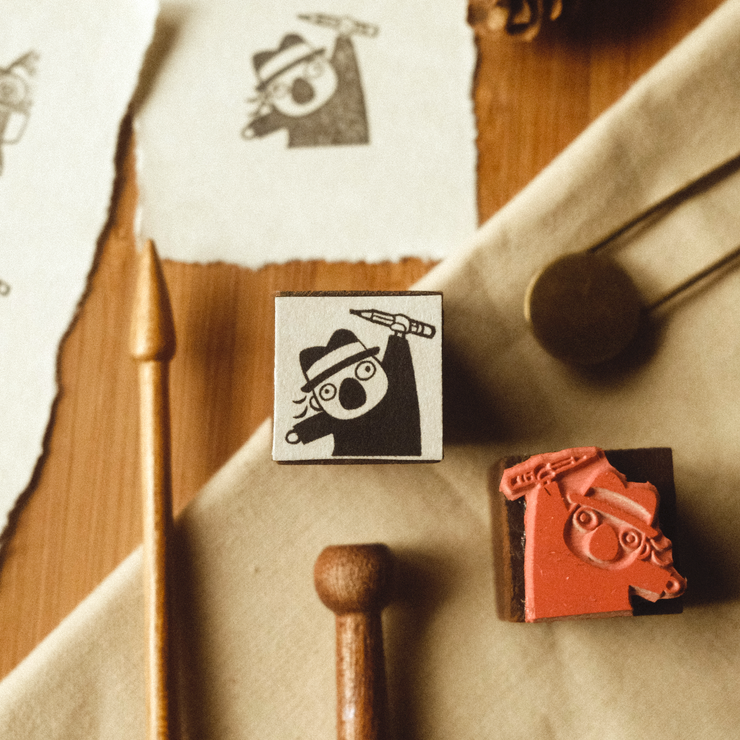 Happy Artist Rubber Stamp