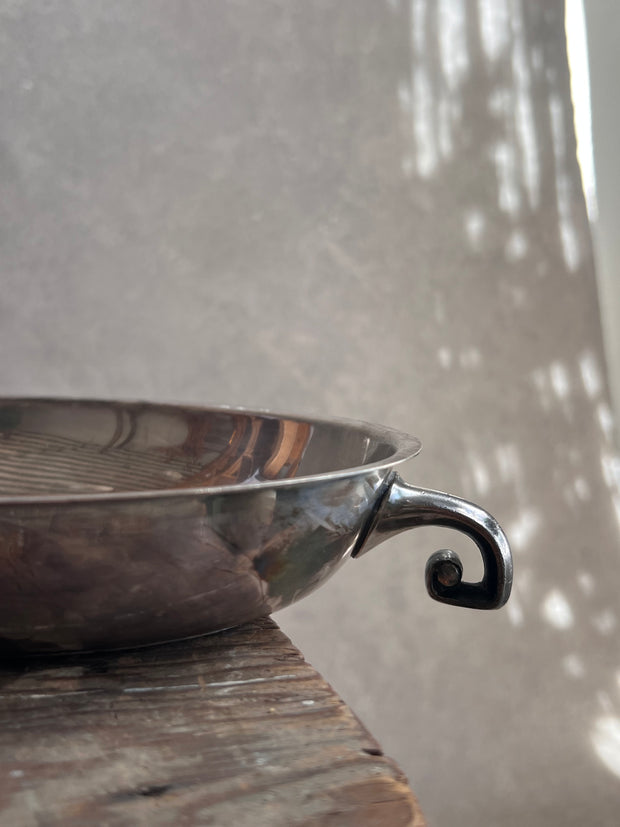 Silver Side Dish with Handle