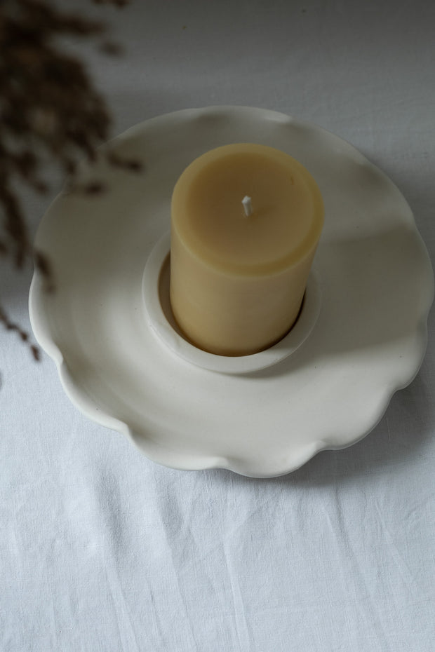 Ruffle Candle Plate