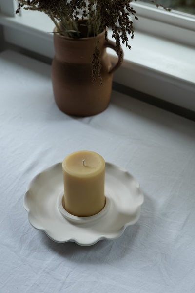 Ruffle Candle Plate