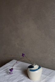 Persimmon Vase - Blue Stripe