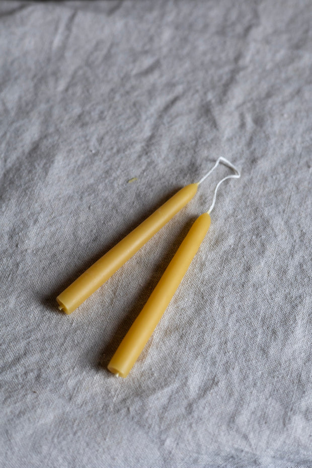 Mini Beeswax Taper Candle - Honey