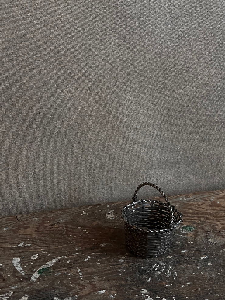 Little Silver Woven Basket