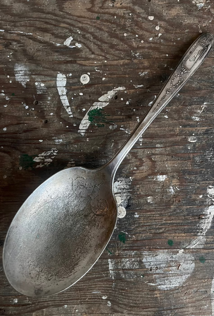“A” Monogram Serving Spoon