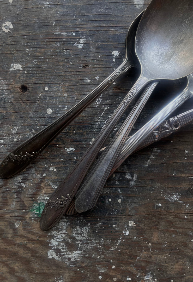 Assorted Silver Serving Spoons