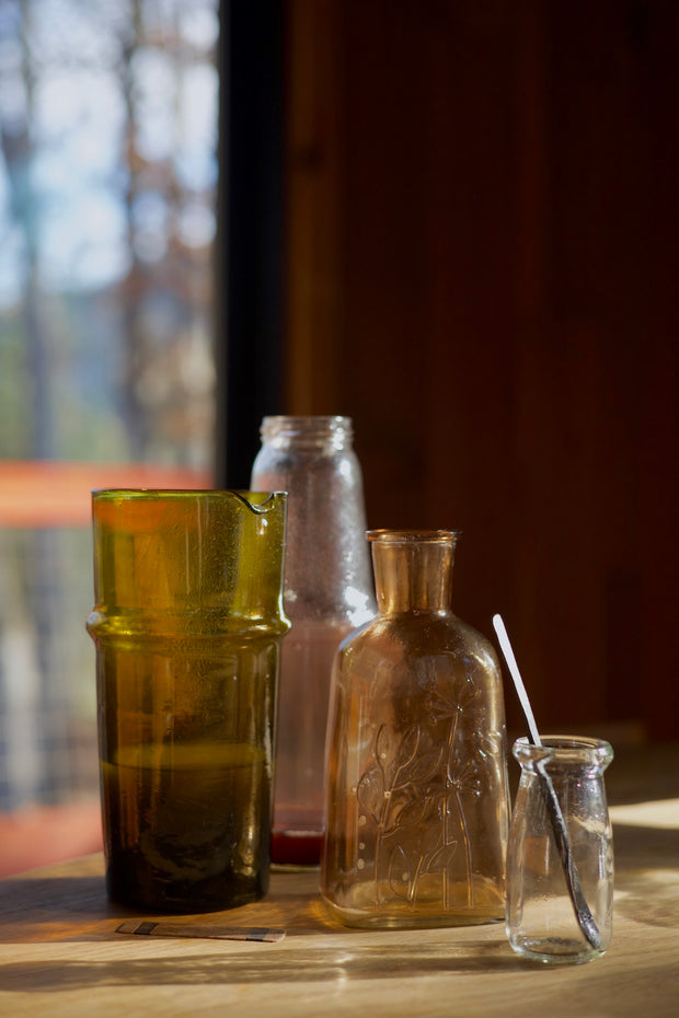 Ridged Glass Carafe