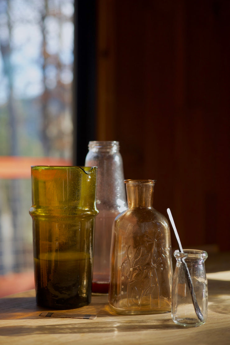 Ridged Glass Carafe