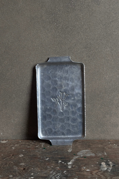 French Silver Tray - Floral Detail