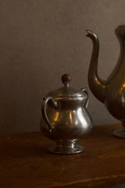 Pewter Lidded Sugar Pot