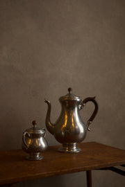 Pewter Lidded Sugar Pot