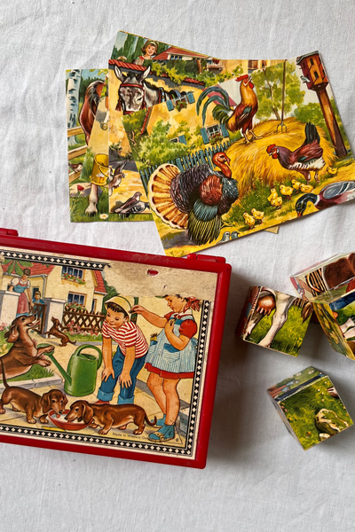 Wooden Block Farm Puzzle w/ Box