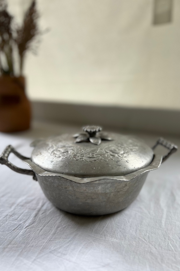 Floral Lidded Casserole Pot