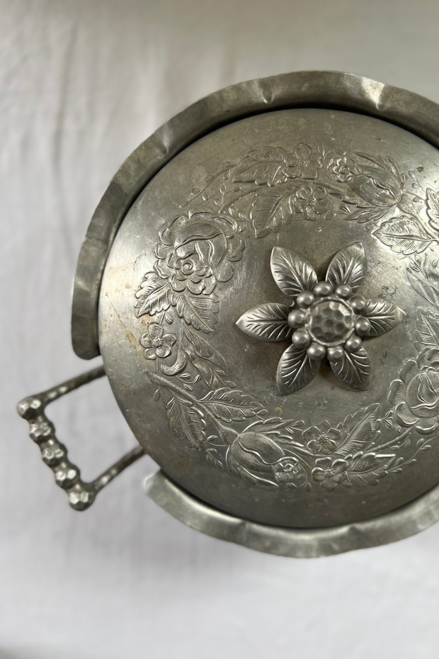 Floral Lidded Casserole Pot