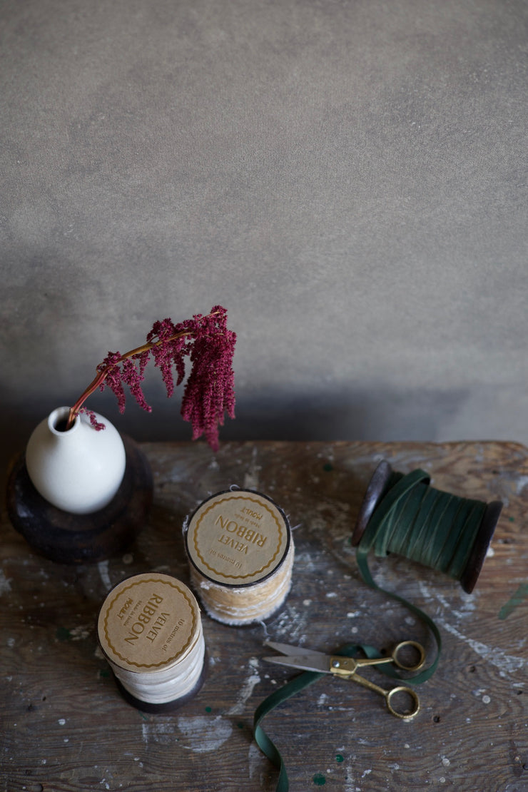 Olive Green Velvet Ribbon