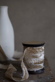 Ivory Wide Frayed Velvet Ribbon
