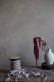 Pewter Glitter Velvet Ribbon