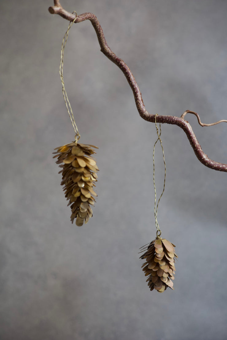 Brass Pinecone Ornament
