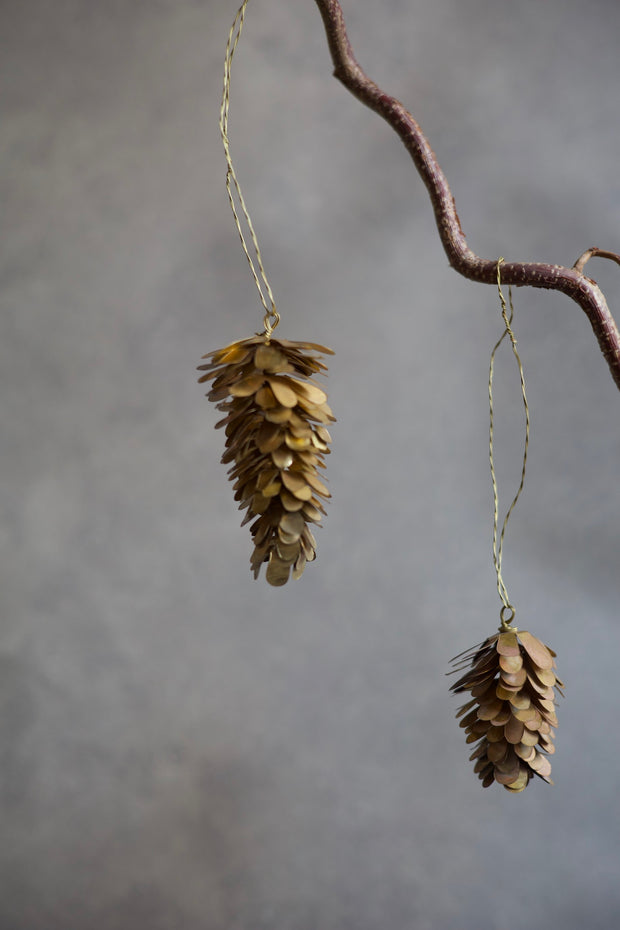 Brass Pinecone Ornament