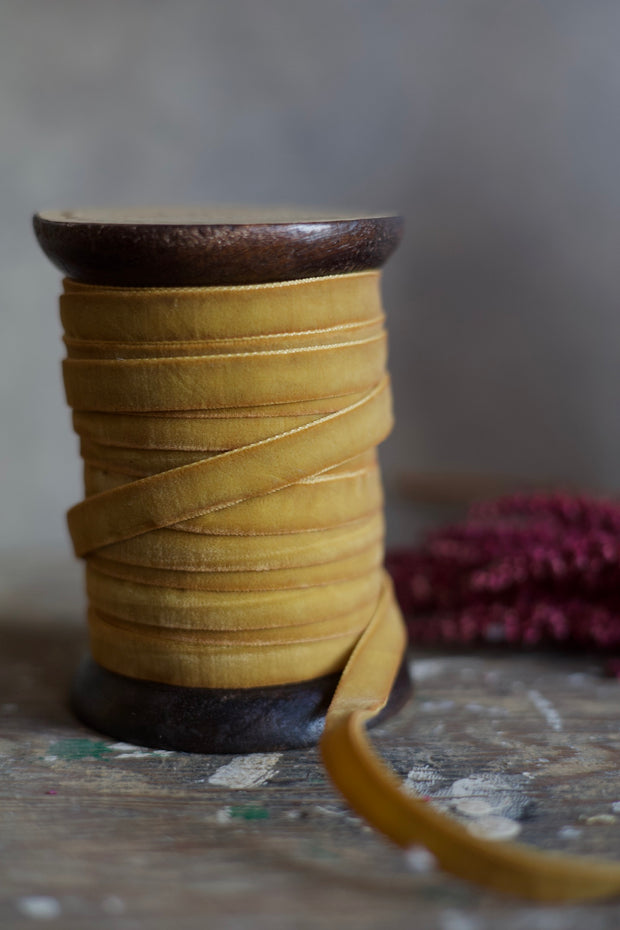 Mustard Velvet Ribbon