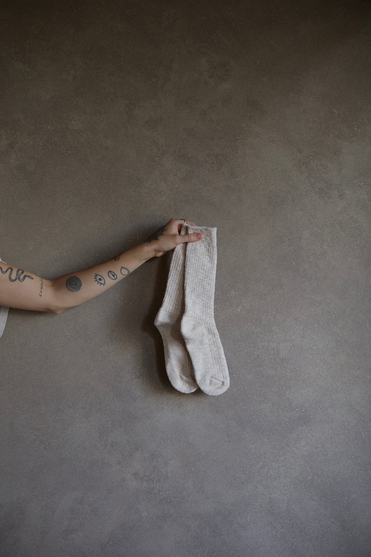 Cottage Socks: Oatmeal