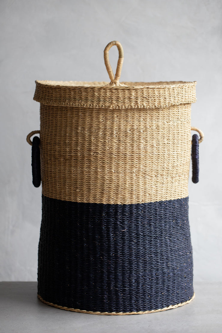 Woven Lidded Hamper