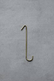 Elongated Brass J Hook