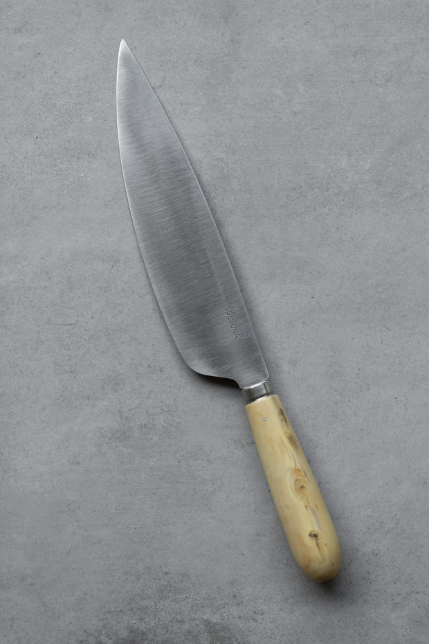 Carbon Steel Kitchen Knives - Boxwood Handle