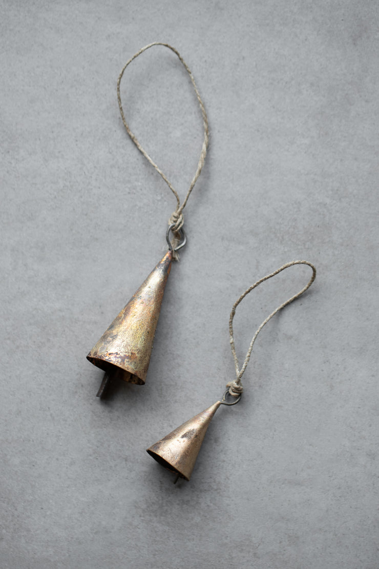 Pointed Brass Bell Ornament