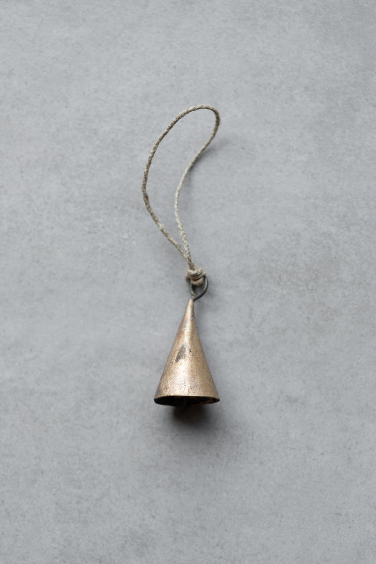 Pointed Brass Bell Ornament