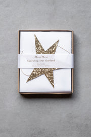 Eco Glitter Star Garland