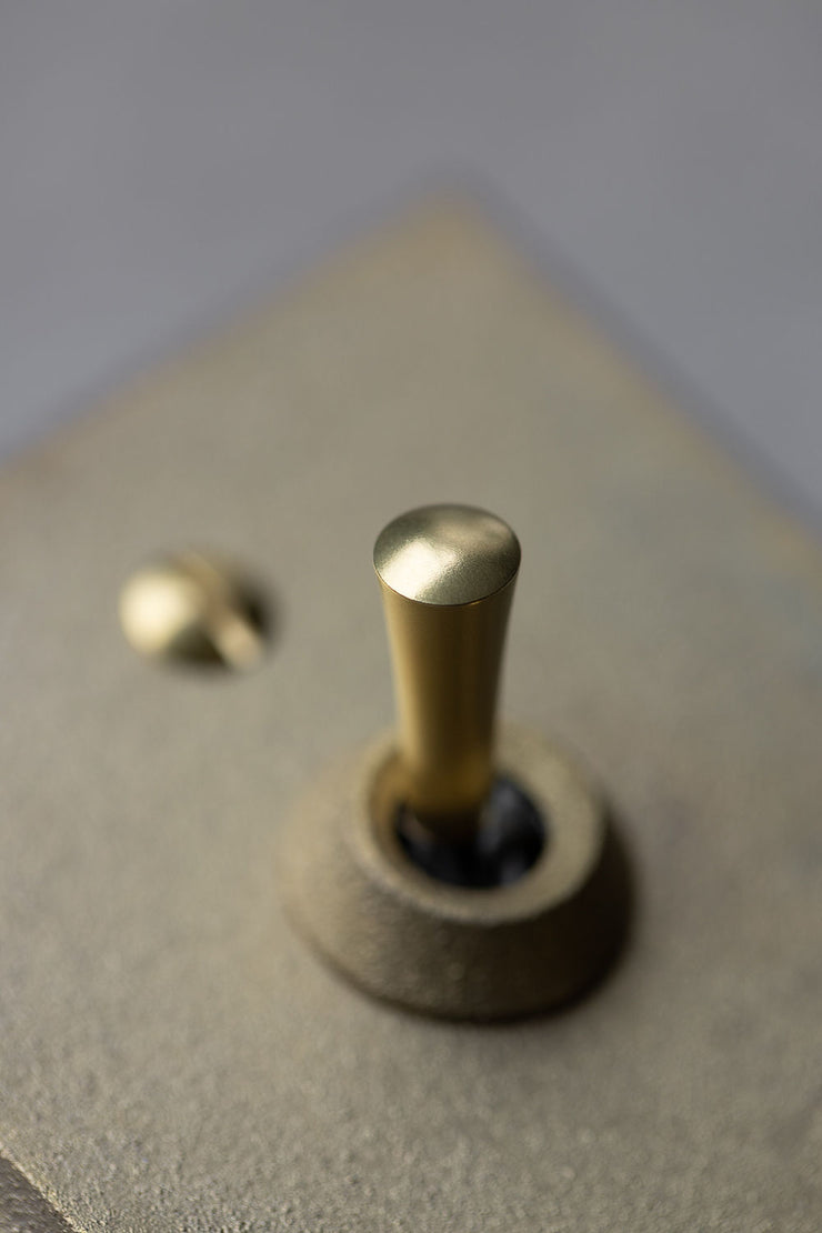 Brass Switch Plate- Rectangle Double Toggle