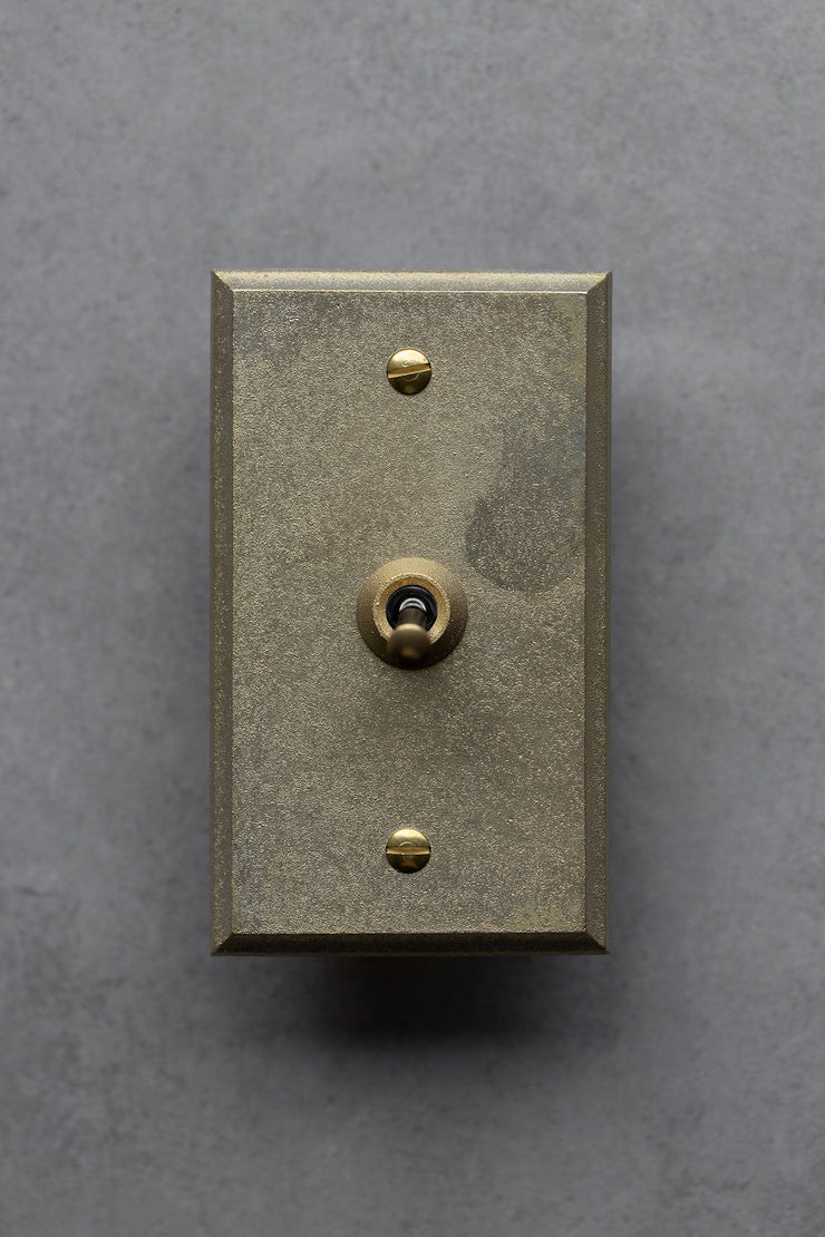 Brass Switch Plate- Rectangle Single Toggle