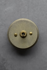Brass Switch Plate- Circle Single Toggle