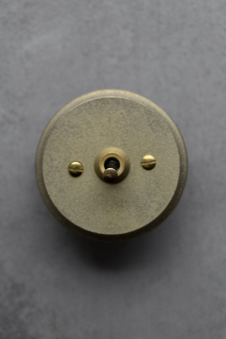 Brass Switch Plate- Circle Single Toggle