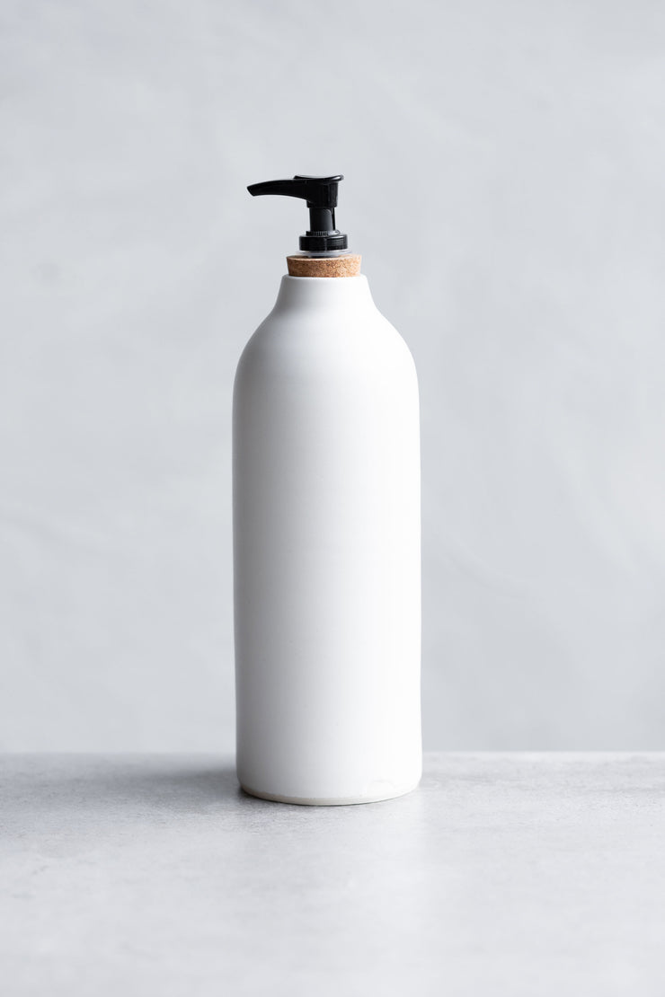 Ceramic Soap Dispenser - Matte White