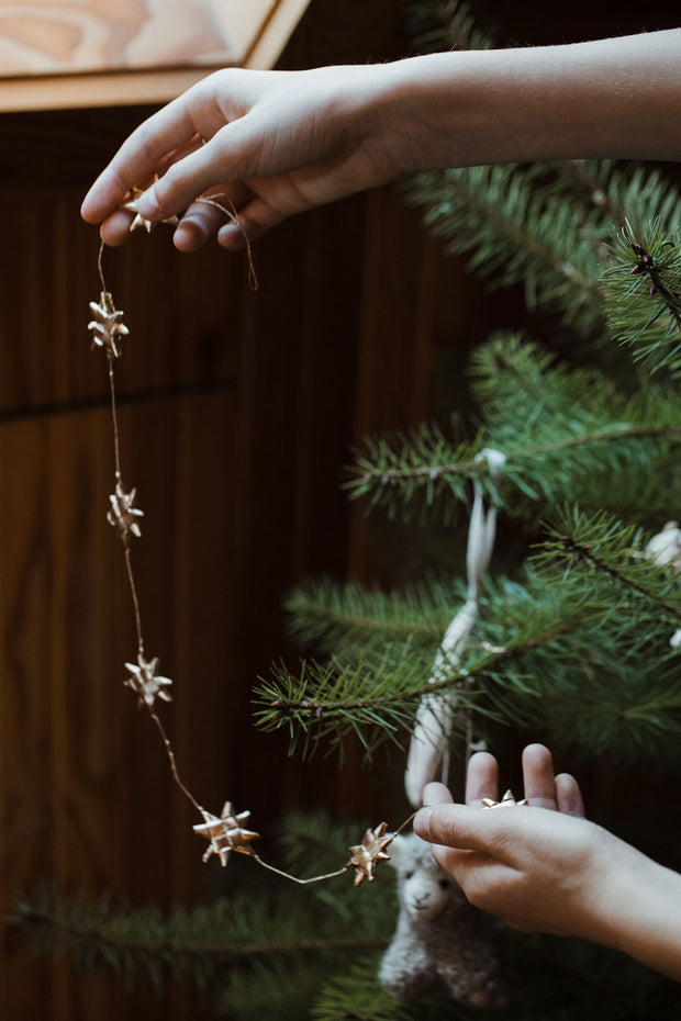 Handmade Gold Star Garland