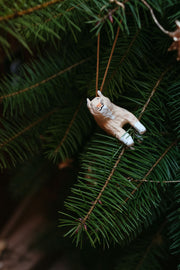 Paper Mache Cat Ornament