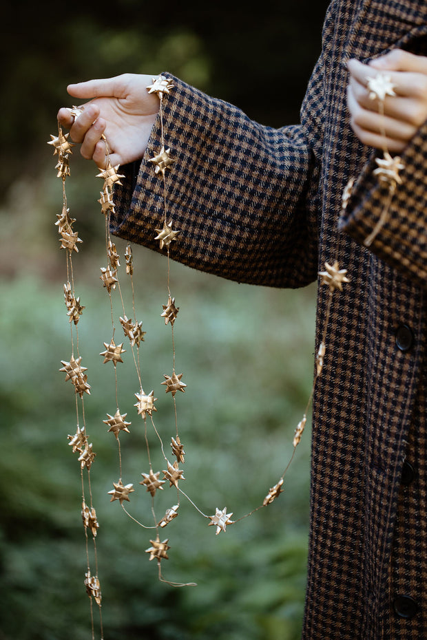 Handmade Gold Star Garland