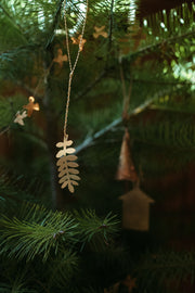 Delicate Brass Leaf Ornament