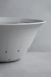 Ceramic Handled Colander - Chalk