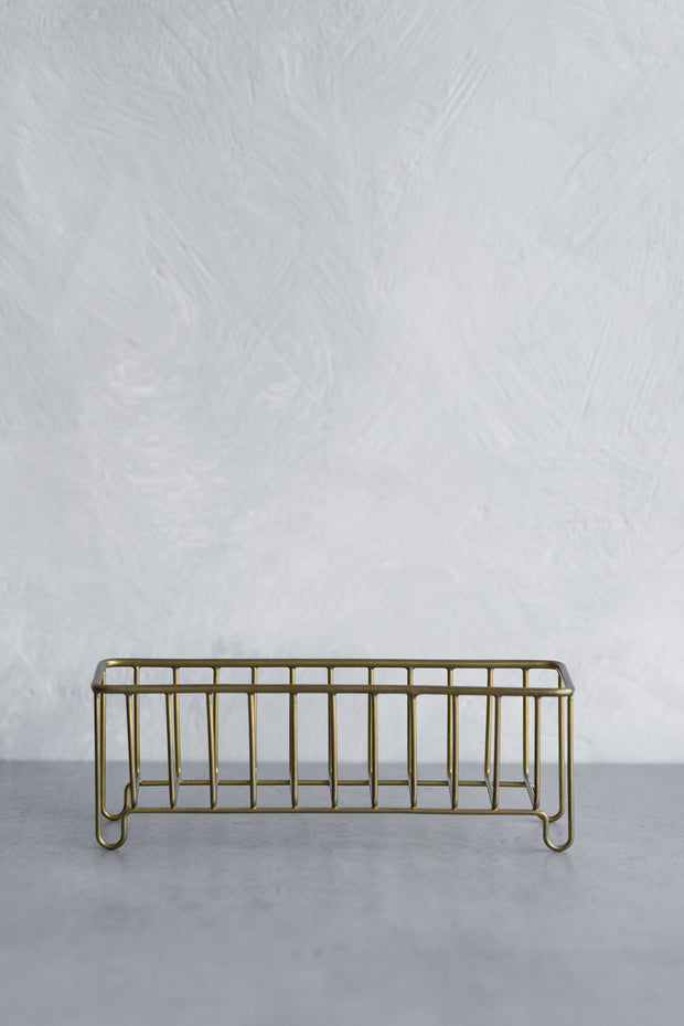 Brass Narrow Wire Basket